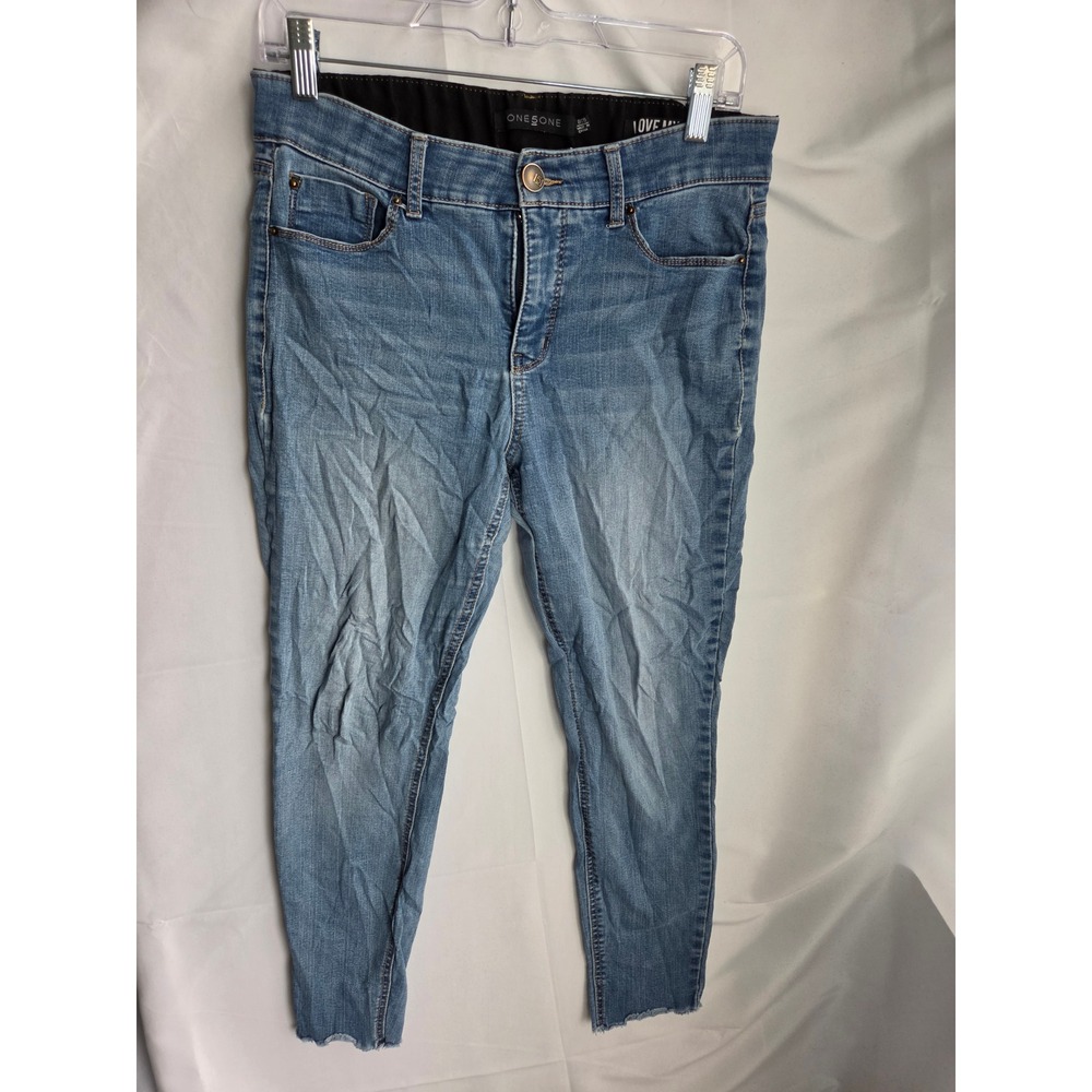 One5One Goddess Fit Jeans Womens Blue Medium Skinny Mid Tapered
